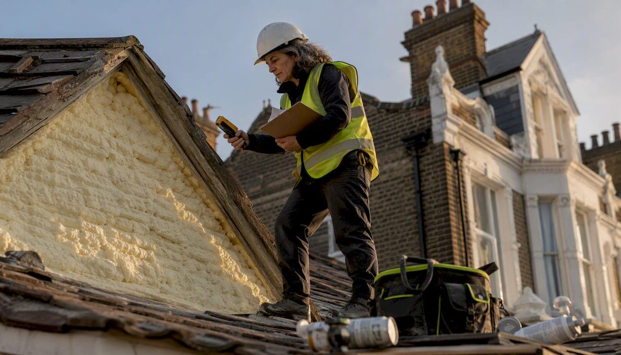 Flat roof spray foam: mortgage-compliant removal guide
